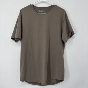 BYLT Basics Drop Cut Lux T Shirt Men's Size Large Short Sleeve Brown